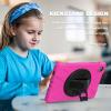 Lenovo Tab M10 FHD Plus TB-X606F TB-X606X 10.3" Case, Three Layer Heavy Duty Shockproof Rugged Case with 360 Degree Rotatable Stand, Hand Strap for Lenovo Tab M10 FHD Plus 10.3" - Rose Red view 2