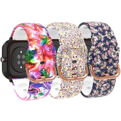 E ECSEM Compatible for Dirrelo GT01 Smart Watch Band Wristbands Soft Silicone Bands Quick Release Replacement Band Bracelet Smartwatch Accessory Sport Strap for Dirrelo GT01 (3 Colors A)