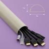 D-Line TV Wire Hider, Half Round Cord Cover for Wall Mount TV, Hinged One-Piece Raceway, Paintable, Self-Adhesive Cable Management - 2" (W) x 1" (H) x 18" Length - Beige view 3
