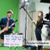 Camnoon 30 * 24cm/ 12 * 9in Acrylic Film Clapboard Movie Directors Clapper Board Slate Cut Action Scene Blank Clap Board Dry Erase with Multicolored Sticks view 3
