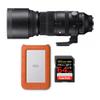 Sigma 150-600mm f/5-6.3 DG DN OS Sports Zoom Lens for Sony E Bundle with Rugged Mini 1TB Hard Drive and 64GB SD Card (3 Items) view 1