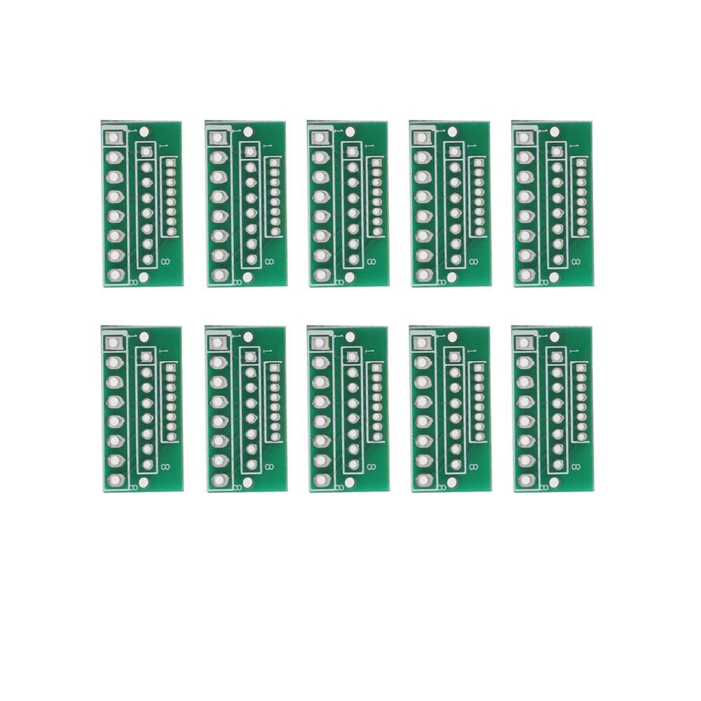 10pcs Adapter Board 1.27mm 2.0mm 2.54mm 8-Pin Three Rows of 24 Holes for Wireless Module Adapter
