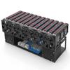 12 GPU Mining Rig Frame, Steel Open Air Miner Rig Case Support for Dual ATX, Bitcoin Miner Mining Rack for ETH Crypto Coin Currency Mining, Support to Dual Power Supply, Frame ONLY view 2