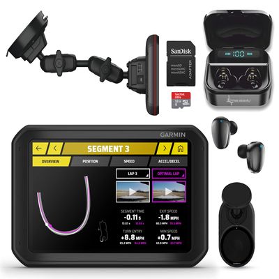 Wearable4U - Garmin Catalyst, Driving Performance Optimizer for Motorsports and High Performance Driving, 6.95 inch with Pro Earbuds and MicroSD Bundle