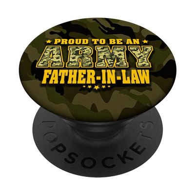 Proud To Be An Army Father-In-Law Camo Pride Military Dad PopSockets Swappable PopGrip