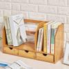 166 Desktop Organizer Office Shelves- Display Shelf Rack Countertop Bookcase,Freestanding Magazine File Holder with Three Drawers for Office and Home view 3