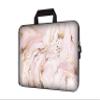 15 inch Neoprene Laptop Carrying Bag Chromebook Case Notebook Ultrabook Bag Tablet Travel Cover with Handle Zipper Carrying Sleeve Case Bag Fits 14 15 15.4 inch Netbook/Laptop (Pink Marble) view 1