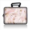 15 inch Neoprene Laptop Carrying Bag Chromebook Case Notebook Ultrabook Bag Tablet Travel Cover with Handle Zipper Carrying Sleeve Case Bag Fits 14 15 15.4 inch Netbook/Laptop (Pink Marble) view 2