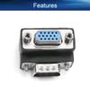 Heyiarbeit 15-pin 3-Row D-SUB VGA Gender Changer DB15 Female to Male Mini Gender Changer Coupler Adapter Connector for Serial Applications Blue 5pcs view 3