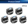 Heyiarbeit 15-pin 3-Row D-SUB VGA Gender Changer DB15 Female to Male Mini Gender Changer Coupler Adapter Connector for Serial Applications Blue 5pcs view 4
