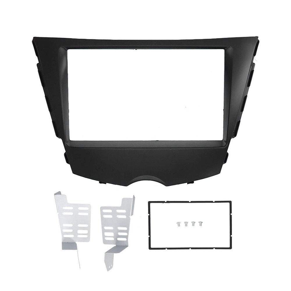 Acouto 2Din Radio Fascia for 2011-2018 Car Stereo Dash Radio Fascia Kit DVD Audio Navigation Frame Replacement Car Interior Decoration Accessories