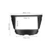 Acouto 2Din Radio Fascia for 2011-2018 Car Stereo Dash Radio Fascia Kit DVD Audio Navigation Frame Replacement Car Interior Decoration Accessories view 4