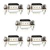 Heyiarbeit 15-pin 3-Row D-SUB Connector Changer 1404-151-D1-2 Male h65 3.05mm Mini High Density Port Terminal Breakout for Mechanical Equipment CNC Computers Pack Blue 5pcs view 1