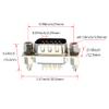 Heyiarbeit 15-pin 3-Row D-SUB Connector Changer 1404-151-D1-2 Male h65 3.05mm Mini High Density Port Terminal Breakout for Mechanical Equipment CNC Computers Pack Blue 5pcs view 2