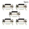 Heyiarbeit 15-pin 3-Row D-SUB Connector Changer 1404-151-D1-2 Male h65 3.05mm Mini High Density Port Terminal Breakout for Mechanical Equipment CNC Computers Pack Blue 5pcs view 3