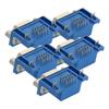 Heyiarbeit 15-pin 3-Row D-SUB Connector Changer 1406-152-AS-2 Female Copper Alloy 3.2mm Mini High Density Port Terminal Breakout for Mechanical Equipment CNC Computers Pack Blue 5pcs view 1