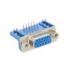 Heyiarbeit 15-pin 3-Row D-SUB Connector Changer 1406-152-AS-2 Female Copper Alloy 3.2mm Mini High Density Port Terminal Breakout for Mechanical Equipment CNC Computers Pack Blue 5pcs view 2