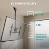 WALI Ceiling TV Mount for Most 37 to 80 inch Flat Screen Display, Hanging TV Mount Bracket with Swivel, Tilt Fits LED, LCD, OLED 4K TVs up to 110lbs, Max Mounting Holes 600x400mm (CM3770), Black view 2
