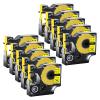 GREENCYCLE Industrial Permanent Vinyl Labels 18431 3/8" (9mm) x 18ft (5.5m) Compatible for DYMO Rhino 5200 4200 3000 5000 6000 PRO1000,LabelWriter 450 Duo (Black on Yellow, 10 Pack) view 1
