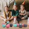 gingo 2Pack TWS Portable Bluetooth Speakers Pair, Mini Wireless Speakers with Clarity Stereo, Built-in Mic, Super Bass, Powerful Rich Room-Filling Sound, Cute Pet Mini Bluetooth Speaker (Grey-1 Set) view 4