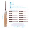 Newzoll Mini Electronic Screwdriver Set, 12 in 1 Small Precision Screwdriver Set Magnetic Repair Tool Bit Kit Electronics Driver Kit for Phone Watch Laptop Computer PC, Orange view 2