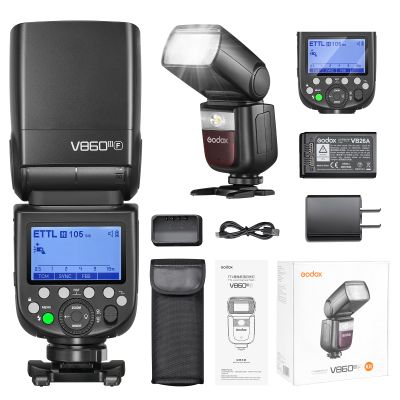 Godox V860III-F for Fujifilm Camera Flash, Ving V860III TTL Li-Ion Flash Kit, HSS 1/8000s 2.4G GN60 Speedlight, 2600mAh Battery Speedlite, Modeling Light for Fuji Cameras