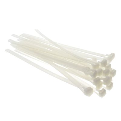 Yinpecly 50PCS Cable Cord Ties 7.87 Inch Releasable Adjustable Nylon Cable Zip Ties Perfect for Quality Plastic Closure Tie for Tying Gift Bags Art Craft Ties Manage Cords White