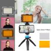 Andoera Portable Smartphone Video Kit Phone Video Rig with LED Fill Light 5500K/3200K + Adjustable Phone Holder + Mini Desktop Ballhead Tripod for Phone Vlog Video Recording Live Streaming view 2