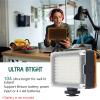 Andoera Portable Smartphone Video Kit Phone Video Rig with LED Fill Light 5500K/3200K + Adjustable Phone Holder + Mini Desktop Ballhead Tripod for Phone Vlog Video Recording Live Streaming view 4