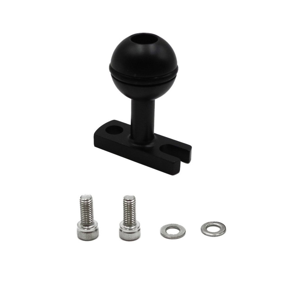 Underwater Ball Arm System Adapter Stud Mount Clamp Joint Aluminum Alloy 1inch