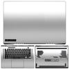 SopiGuard Sticker Skin for 2021 Asus Zephyrus G15 Edge-to-Edge Vinyl Wrap Include Top, Keyboard, Bottom Panels (Satin Silver Metallic) view 1