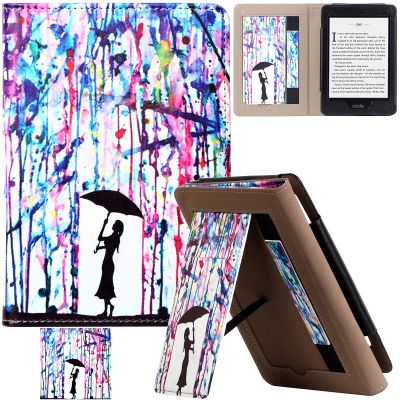 REASUN Case for Kindle Paperwhite 2018, Slim Hand Strap Foldable Stand PU Leather Smart Cover with Auto Wake/Sleep Case for Amazon Kindle Paperwhite (10th Generation 2018 Released), Paint Girl