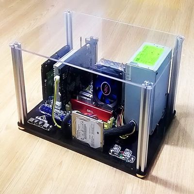Open Benchtable Chassis Transparent Acrylic DIY Water-Cooled Chassis Personality Computer Chassis Rack MATX