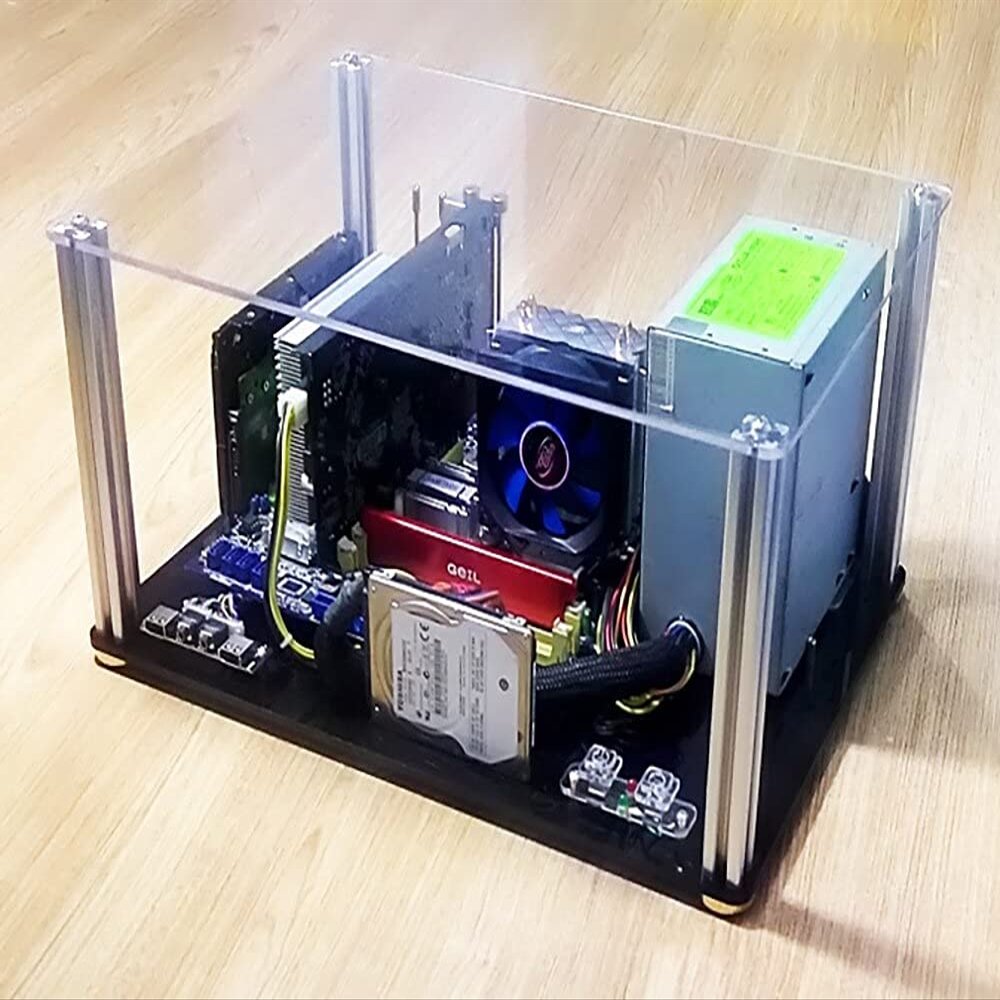 Open Benchtable Chassis Transparent Acrylic DIY Water-Cooled Chassis Personality Computer Chassis Rack MATX
