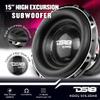 DS18 HOOL-X15.2DHE 15 Inch Competition High Excursion Car Subwoofer 4000 Watts Rms 4" Dual Voice Coil 2 + 2 Ohm DVC - Powerful Car Audio Bass Speaker view 2