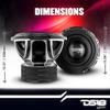 DS18 HOOL-X15.2DHE 15 Inch Competition High Excursion Car Subwoofer 4000 Watts Rms 4" Dual Voice Coil 2 + 2 Ohm DVC - Powerful Car Audio Bass Speaker view 4