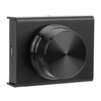 Volume Control Knob, Compatible Volume Remote Controller Knob One Key Mute USB PC Aluminum Alloy for Watching Videos for Playing Games(Black)