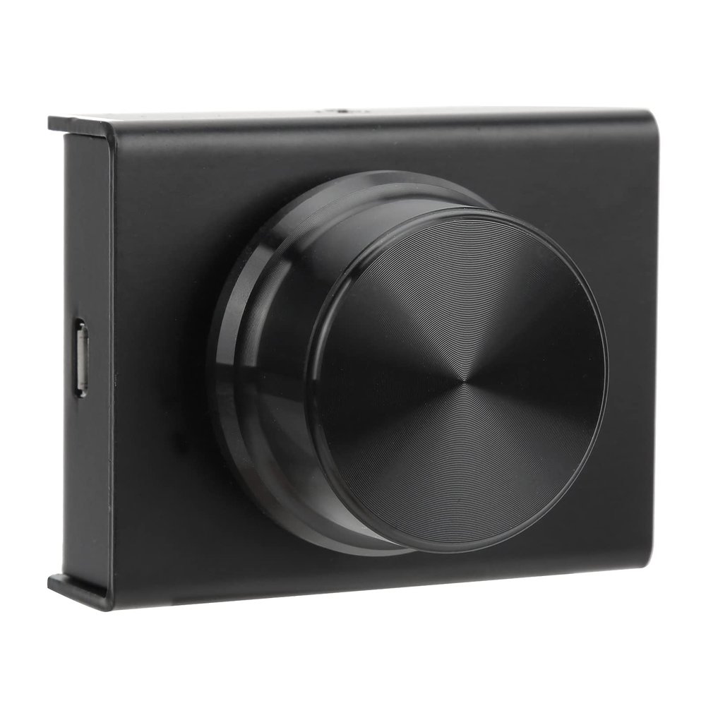 Volume Control Knob, Compatible Volume Remote Controller Knob One Key Mute USB PC Aluminum Alloy for Watching Videos for Playing Games(Black)