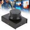 Volume Control Knob, Compatible Volume Remote Controller Knob One Key Mute USB PC Aluminum Alloy for Watching Videos for Playing Games(Black) view 2