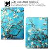 REASUN Case for Kindle Paperwhite 123, Slim Hand Strap Foldable Stand Cover with Auto Wake/Sleep Case for Amazon All-New Kindle Paperwhite (Fits 2012, 2013, 2015 and 2016 Versions), Apricot Flower view 2