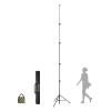 16' Heavy Duty RAUBAY Extreme Tall Video Camera Sports Tripod Stand Air-Cushioned Telescoping Aluminium Alloy Light Stand with 1/4"& 3/8" Screw Adapter, Professional Sky High Tripod - TT480 Black view 1