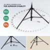 16' Heavy Duty RAUBAY Extreme Tall Video Camera Sports Tripod Stand Air-Cushioned Telescoping Aluminium Alloy Light Stand with 1/4"& 3/8" Screw Adapter, Professional Sky High Tripod - TT480 Black view 4
