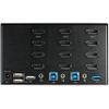 StarTech.com 2 Port Quad Monitor DisplayPort KVM Switch - 4K 60Hz UHD HDR - Desktop 4K DP 1.2 KVM with 2 Port USB 3.0 Hub (5Gbps) & 4X USB 2.0 HID Ports, Audio - Hotkey Switching - TAA (SV231QDPU34K) view 3