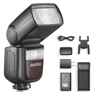 GODOX V860III-N Camera Flash 2.4 G GN60 TTL HSS Master-Slave High Speed Sync 1/8000s Brightness Adjustable 2600mAh Rechargeable Lithium Ion Battery Compatible with Nikon SLR Cameras