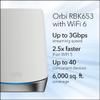NETGEAR Orbi Whole Home Tri-Band Mesh WiFi 6 System (RBK653) Router with 2 Satellite Extenders, Coverage Up to 6,000 Square Feet, 40 Devices, AX3000 (Up to 3Gbps) view 2