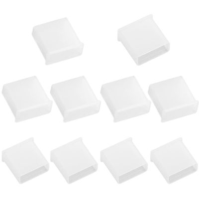 Heyiarbeit 20pcs Silicone USB2.0 Cap Port Cover Anti Dust Stopper Plug Cover Protector Cap for Male End Computer Digital Socket Printer Transparent Tone