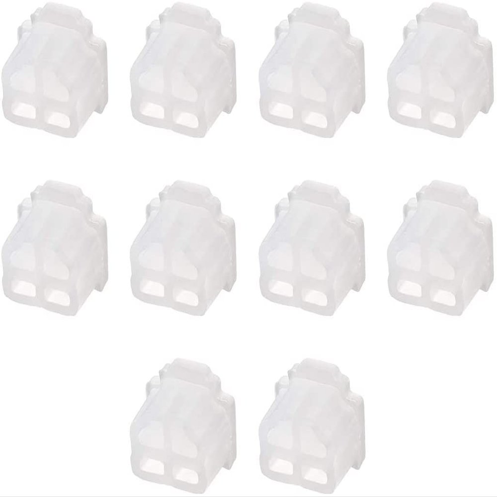 Heyiarbeit 10pcs Silicone RJ11 Cap Port Cover Anti Dust Stopper Plug Cover Protector Cap for End Computer Digital Socket Printer Transparent Tone