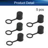 Heyiarbeit 5pcs Silicone BNC-B Cap Port Cover Anti Dust Stopper Plug Cover Protector Cap for End Computer Digital Socket Printer Black Tone view 4