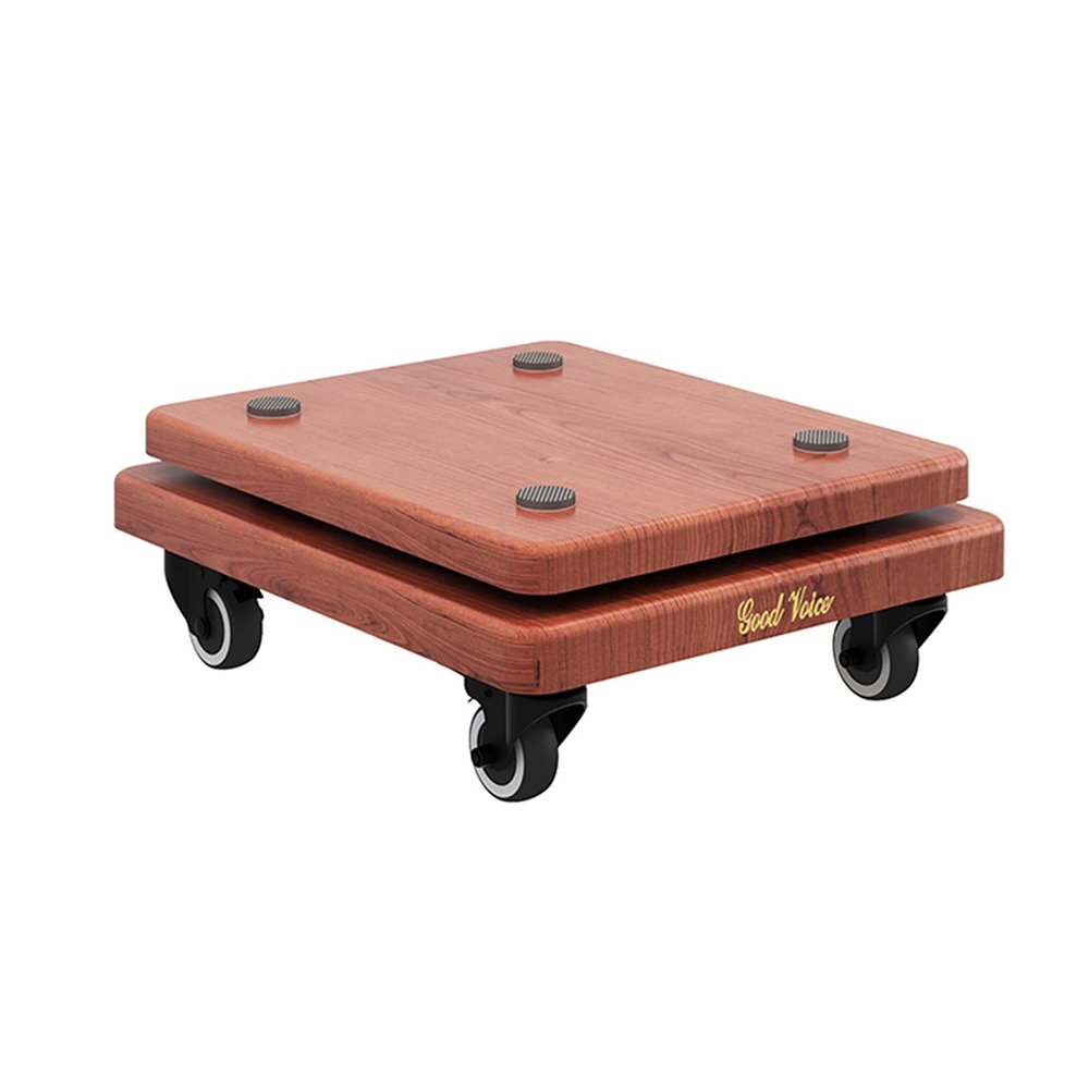 Floor-Standing Speaker Stand, 2pcs Audio Damping Pad, Speaker Brackets/Tray, Lockable with Universal Wheels, Easy to Move (Color : B, Size : 30 * 35CM)