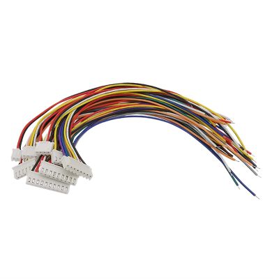 Circuit Wiring 10PCS 26AWG JST XH-2.54 2P 3P 4P 5P 6P 7P 8P 9P 10Pin XH2.54 Pitch 2.54mm Male Plug Wire Cable Connector With Cables 30cm Length (Color : 4Pin 10Pcs)